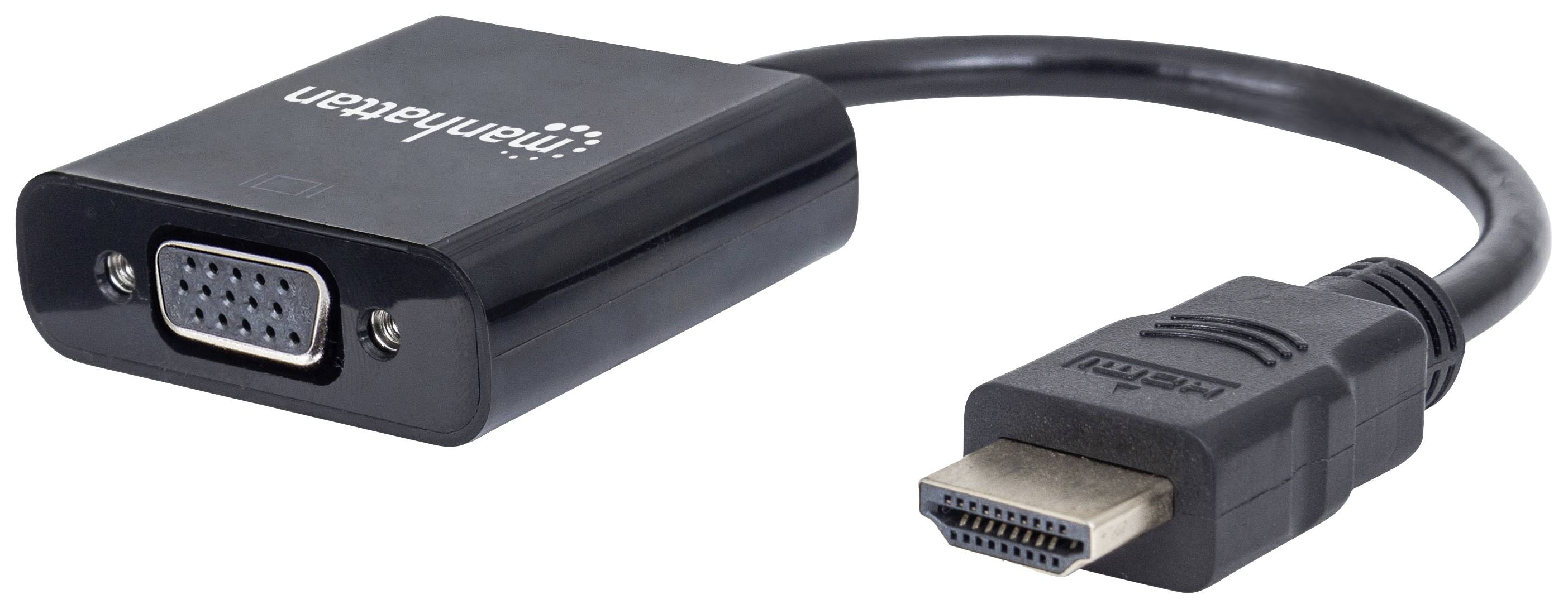 Cavo Convertitore HDMI a VGA con MicroUsb 30cm Nero-1