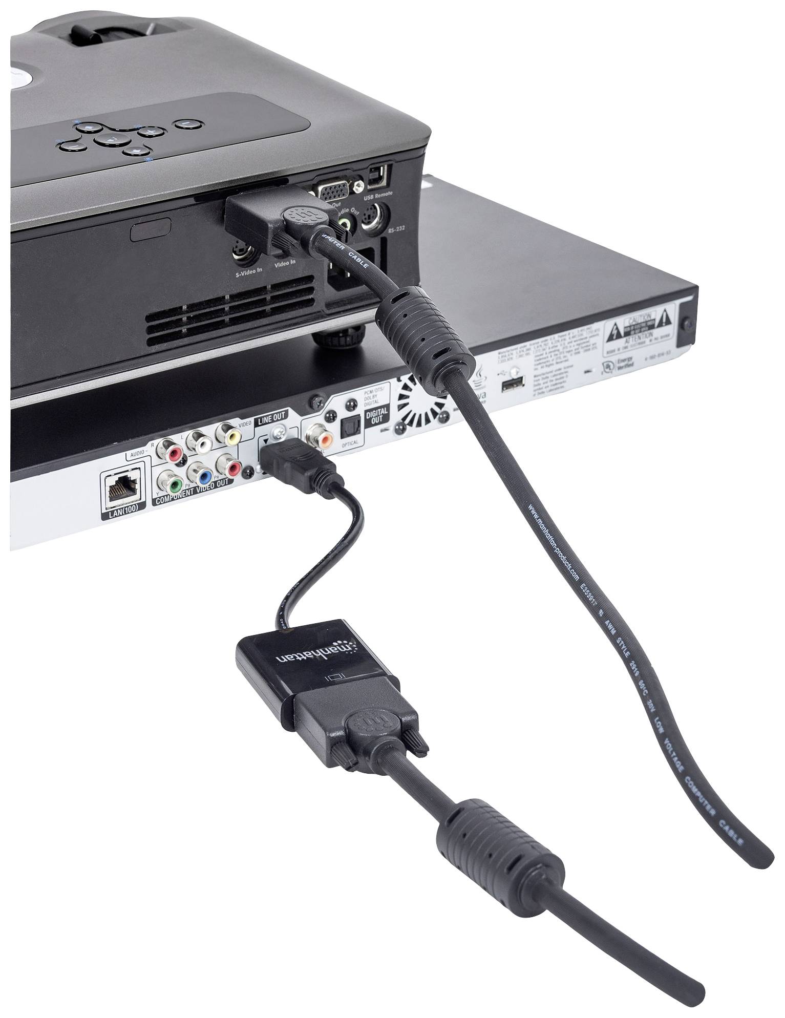 Cavo Convertitore HDMI a VGA con MicroUsb 30cm Nero-3