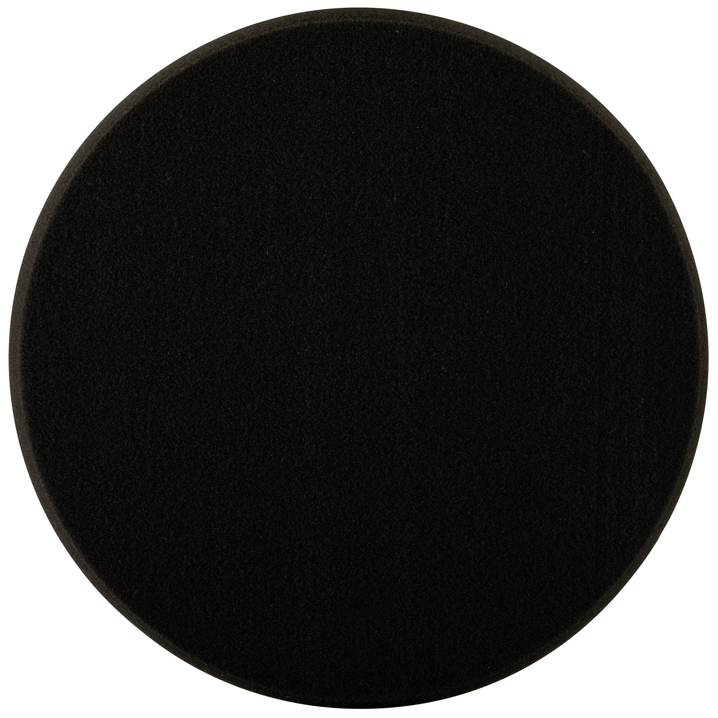 Cerchio nero su sfondo bianco, mostra una superficie uniforme e liscia priva di motivi o texture.