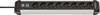 Brennenstuhl 1391030800 Multipresa con interruttore Argento, Nero Schuko 1 pz.