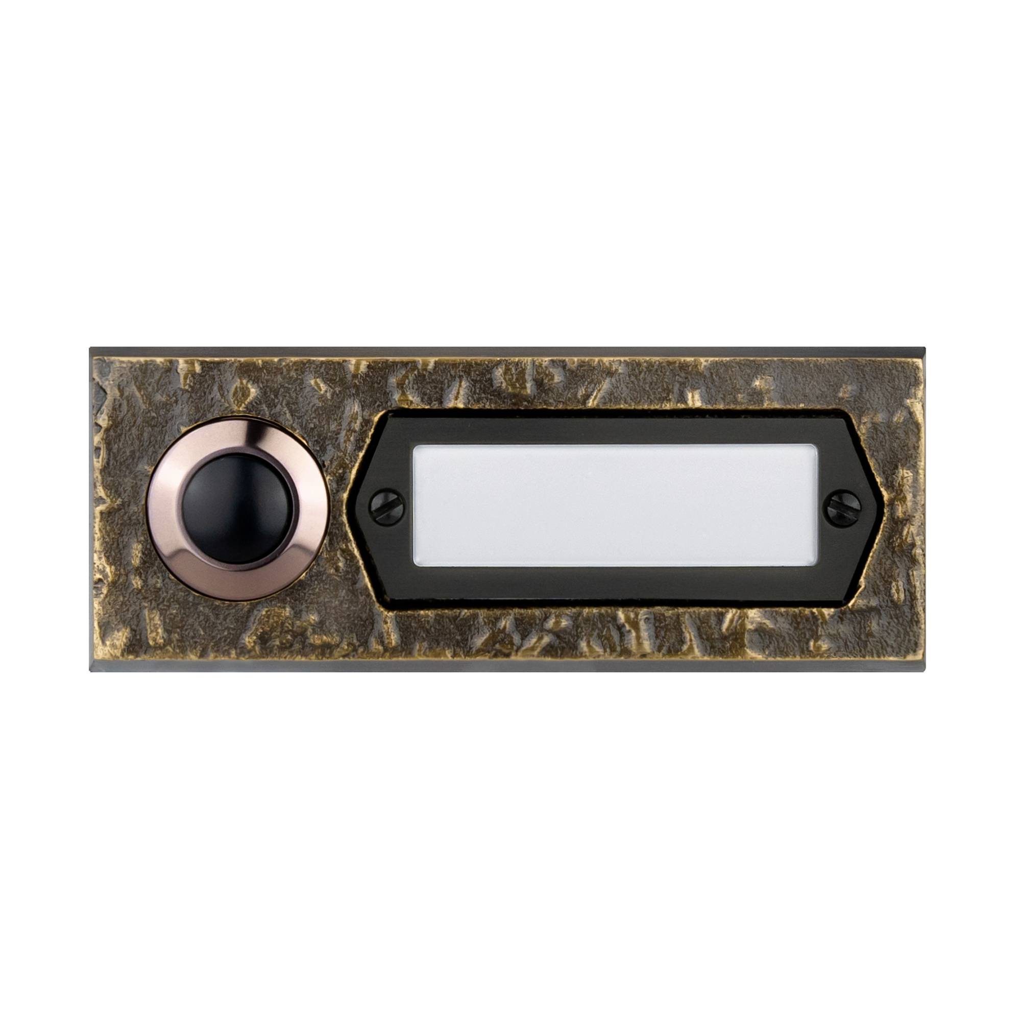 Grothe 55511 Tasto per campanello con targhetta Bronzo
