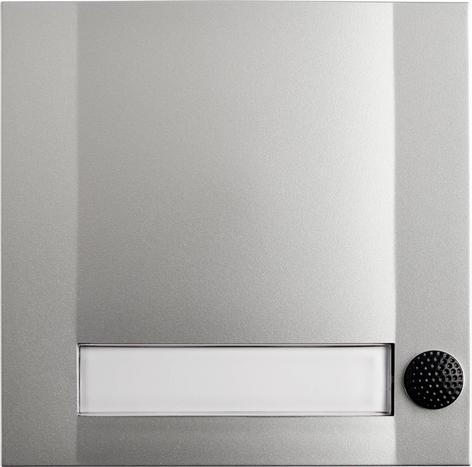 Grothe 51113 Tasto per campanello con targhetta Argento, Nero (opaco), Nero (RAL 9005)