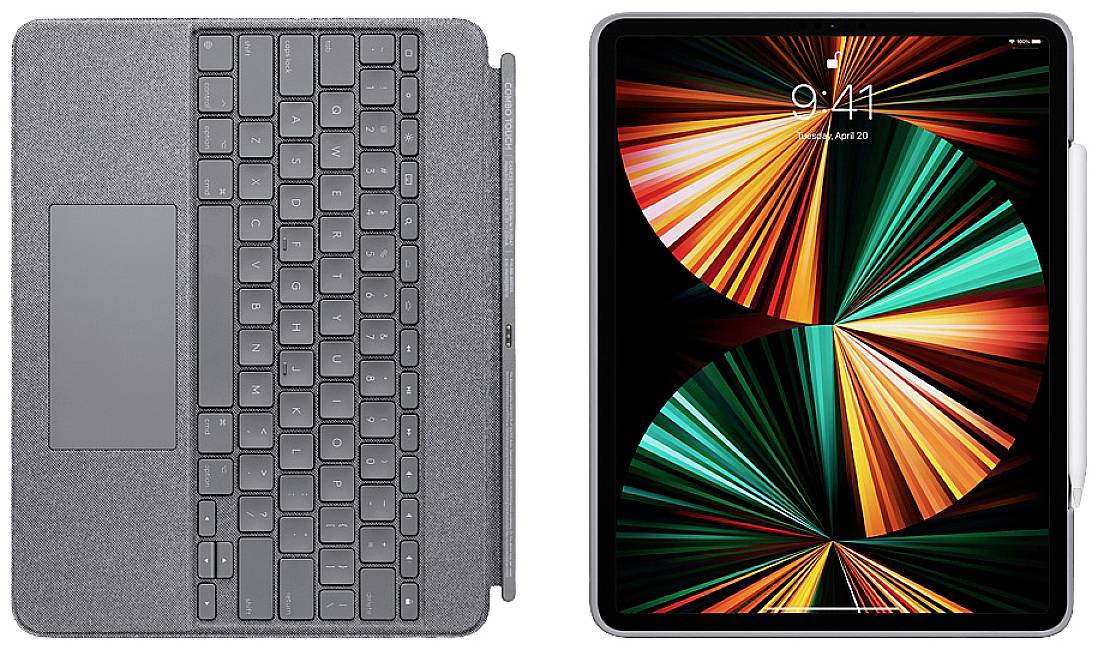Logitech Combo Touch Grigio Smart Connector QWERTZ Svizzere-1