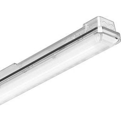Una lunga lampada LED rettangolare con un involucro trasparente.