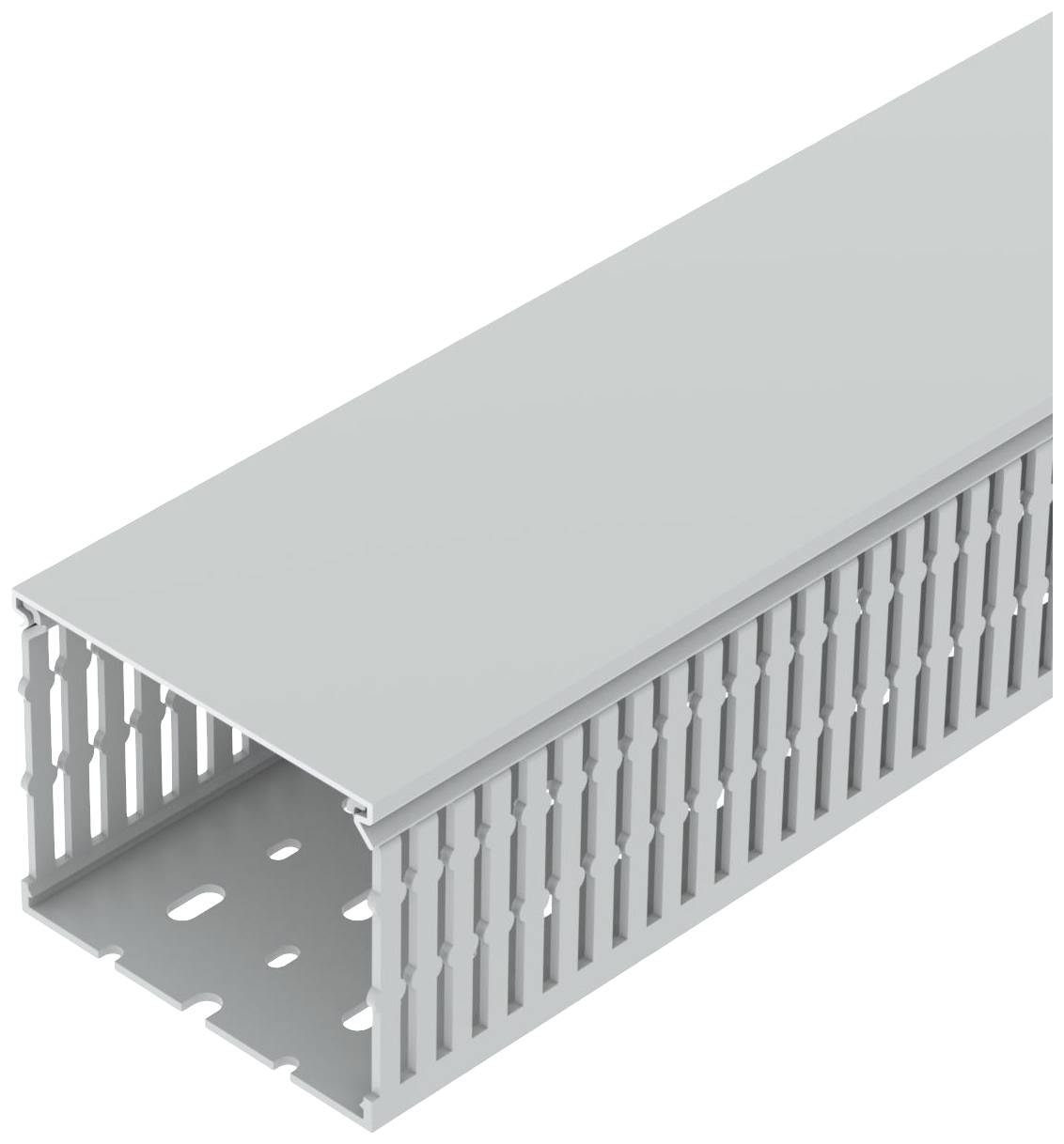 OBO Bettermann 6132568 Canale porta cavi Parte superiore (L x L x A) 2000 x 100 x 80 mm 12 pz. Grigio