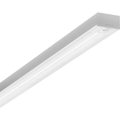 Una moderna e sottile lampada LED adatta per installazioni a soffitto. È lunga e bianca e offre un'illuminazione efficiente.
