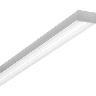Un'elegante lampada a soffitto moderna, dal design rettangolare e con involucro in alluminio, che emana una luce bianca diffusa.