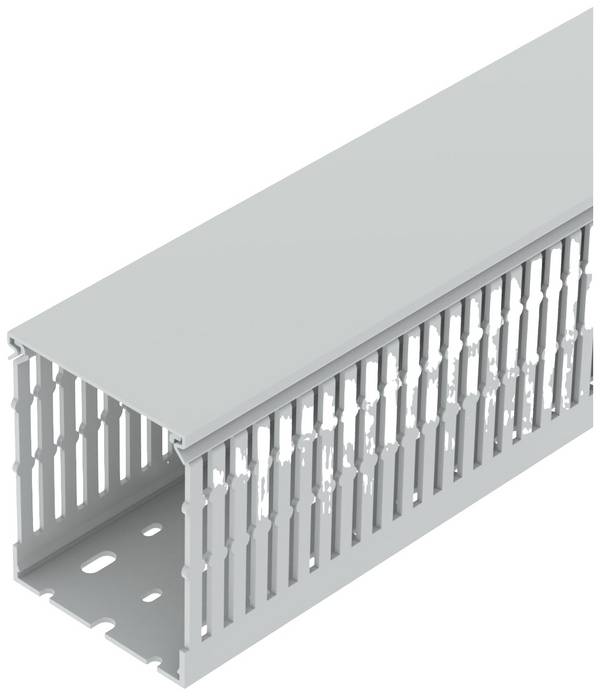 OBO Bettermann 6132574 Canale porta cavi Parte superiore (L x L x A) 2000 x 80 x 100 mm 10 pz. Grigio