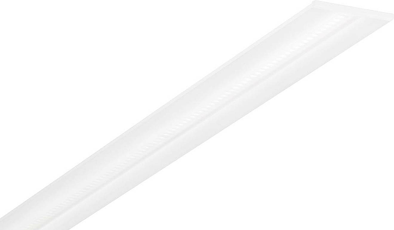 Un inserto per plafoniera LED allungato con cornice stretta, adatto per illuminazione interna moderna.