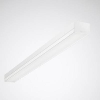 Lampada da soffitto bianca, rettangolare, appesa al soffitto, dal design minimale e moderno. Adatta per ambienti interni con un'estetica essenziale.