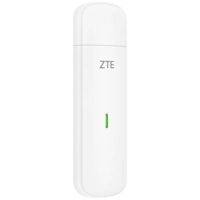 Un modem USB wireless ZTE con una luce LED verde.