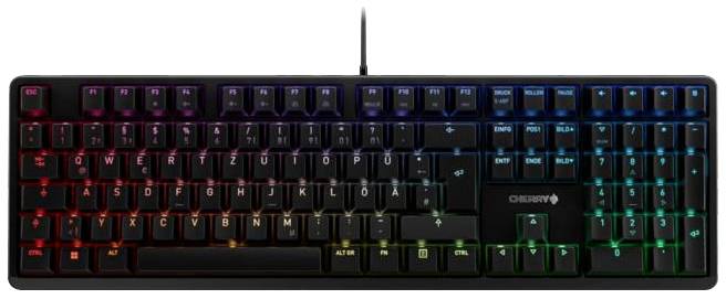 CHERRY G80-3838LWBDE-2 Cablato Tastiera da gioco, Tastiera Tedesco, QWERTZ Nero Illuminato-0