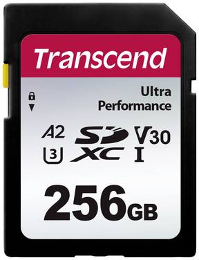 Transcend TS64GSDC340S Scheda SDXC  256 GB A1 Application Performance Class, A2 Application Performance Class, v30 Video Speed Class, UHS-Class 3 antiurto, impermeabile
