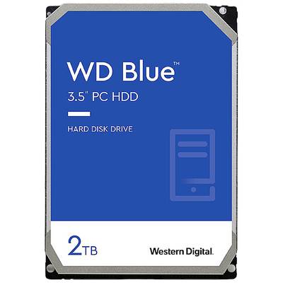 Hard disk esterno 'WD Blue 3.5" PC HDD', capacità da 2TB di Western Digital, confezione blu, adatto per PC.