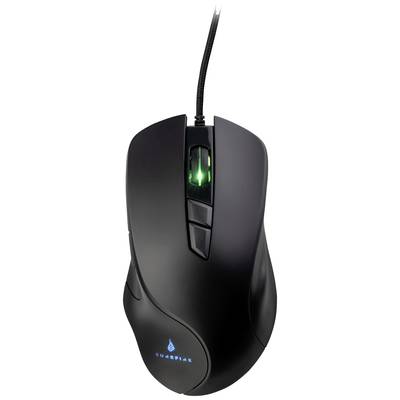 Surefire Gaming Martial Claw Mouse da gioco USB Ottico Nero 7 Tasti 800 dpi, 1600 dpi, 2400 dpi, 3200 dpi, 4800 dpi, 720