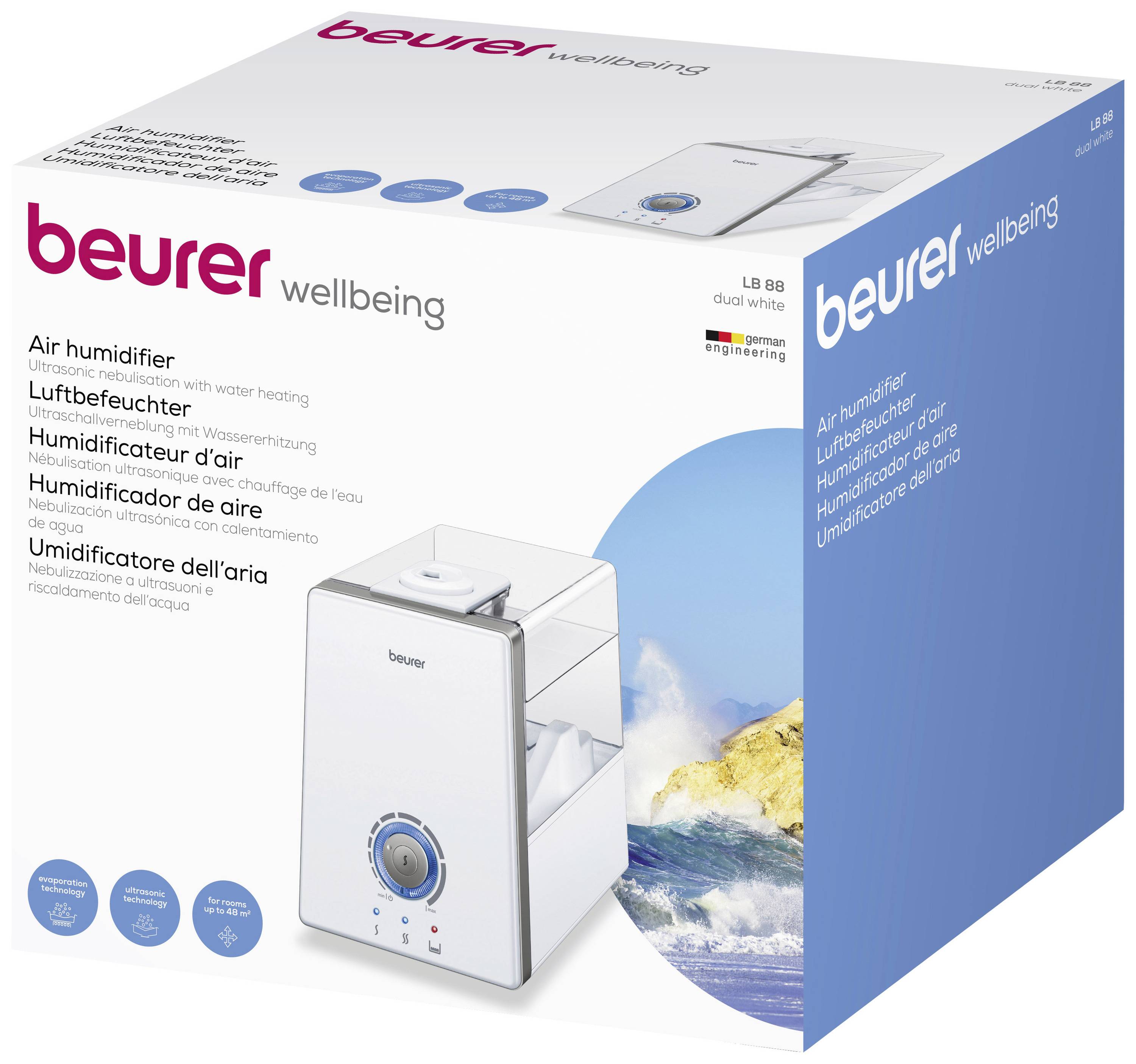 Beurer lb88 dual air umidificatore e nebulizzatore ad ultrasuoni colore bianco-5