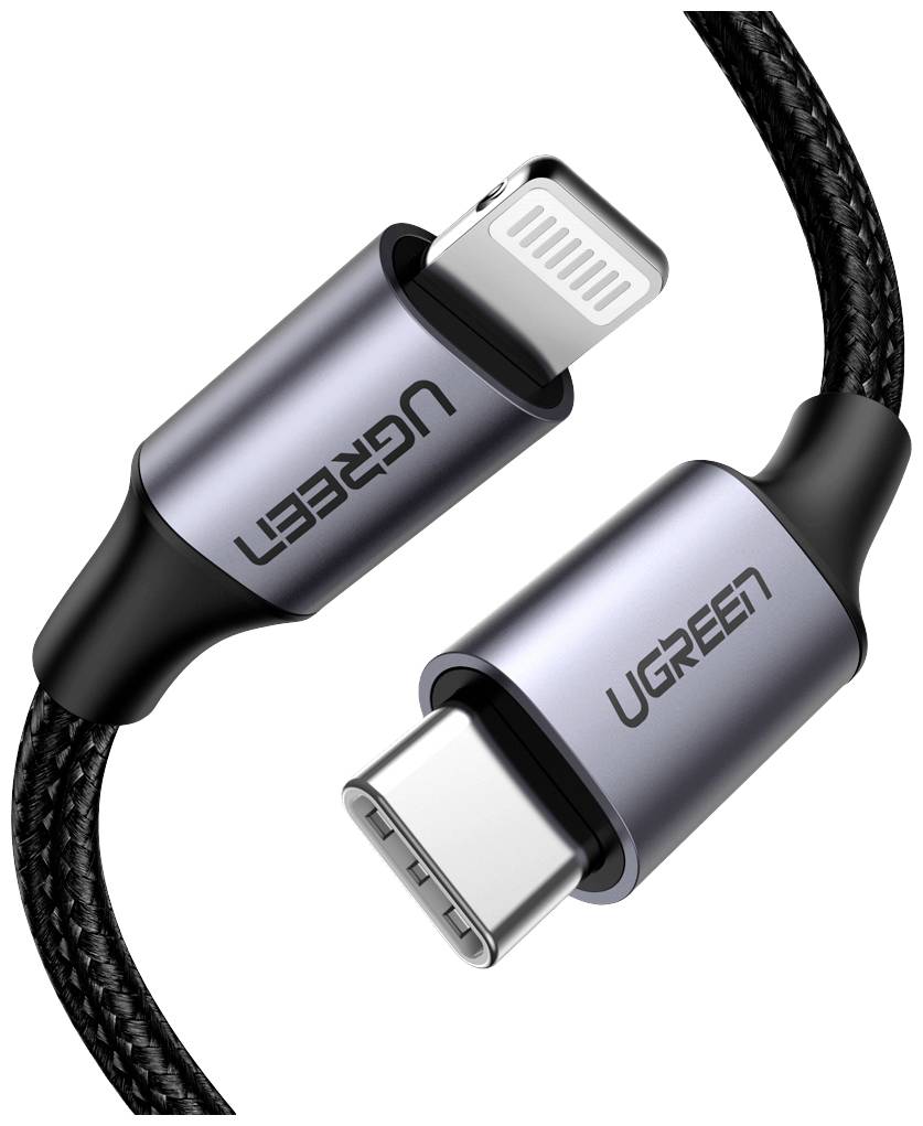 UGREEN Cavo USB Spina USB-C®, Connettore Apple Lightning 1.00 m Grigio 60759-0