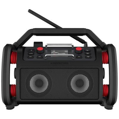 PerfectPro RockPro Radio da cantiere DAB+, FM AUX, Bluetooth, DAB+, FM, USB  Funzione di carica della batteria , antispr