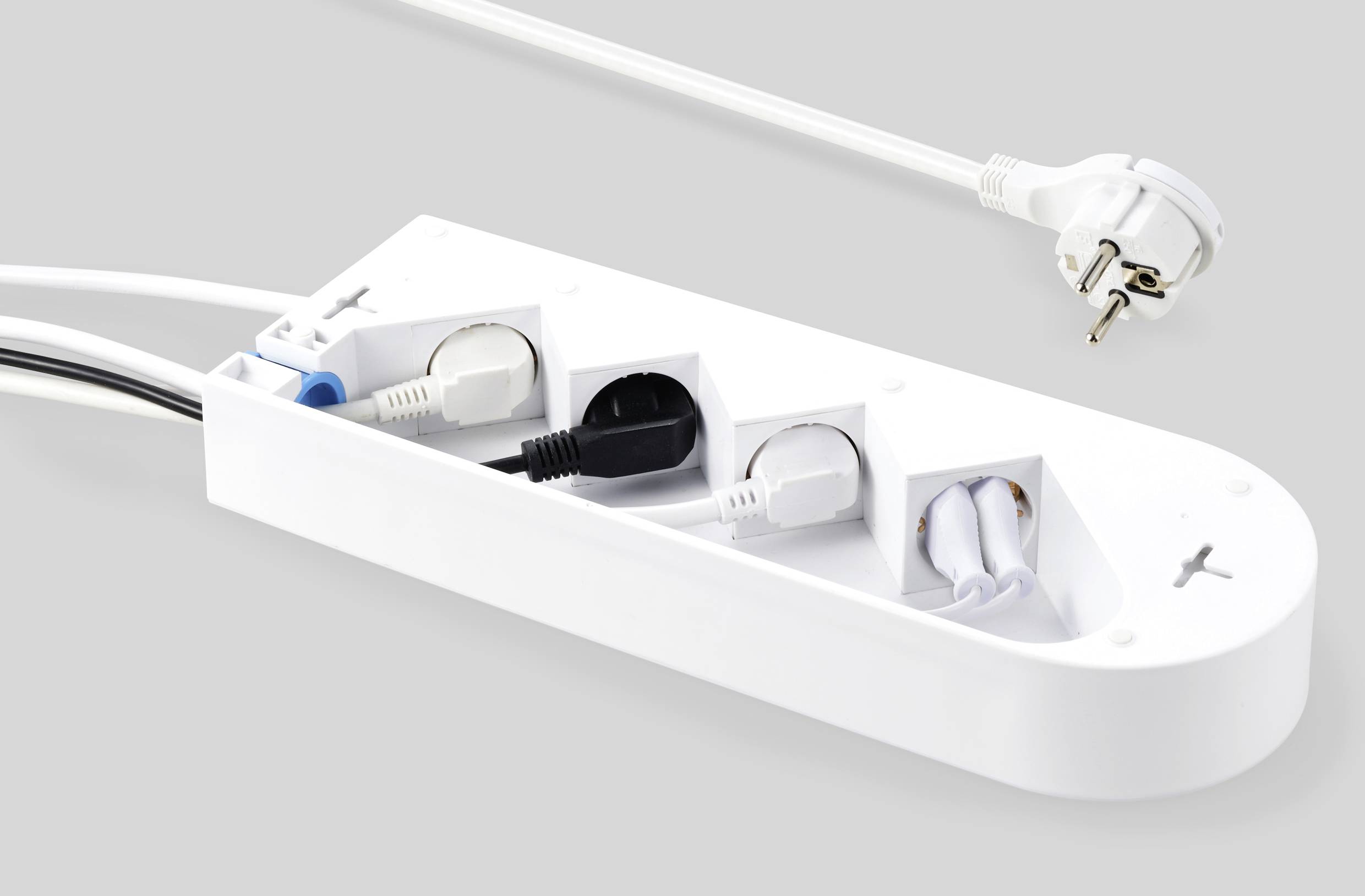 Sygonix SY-5228510 Multipresa con interruttore 4 vie Bianco Schuko 1 pz.-4