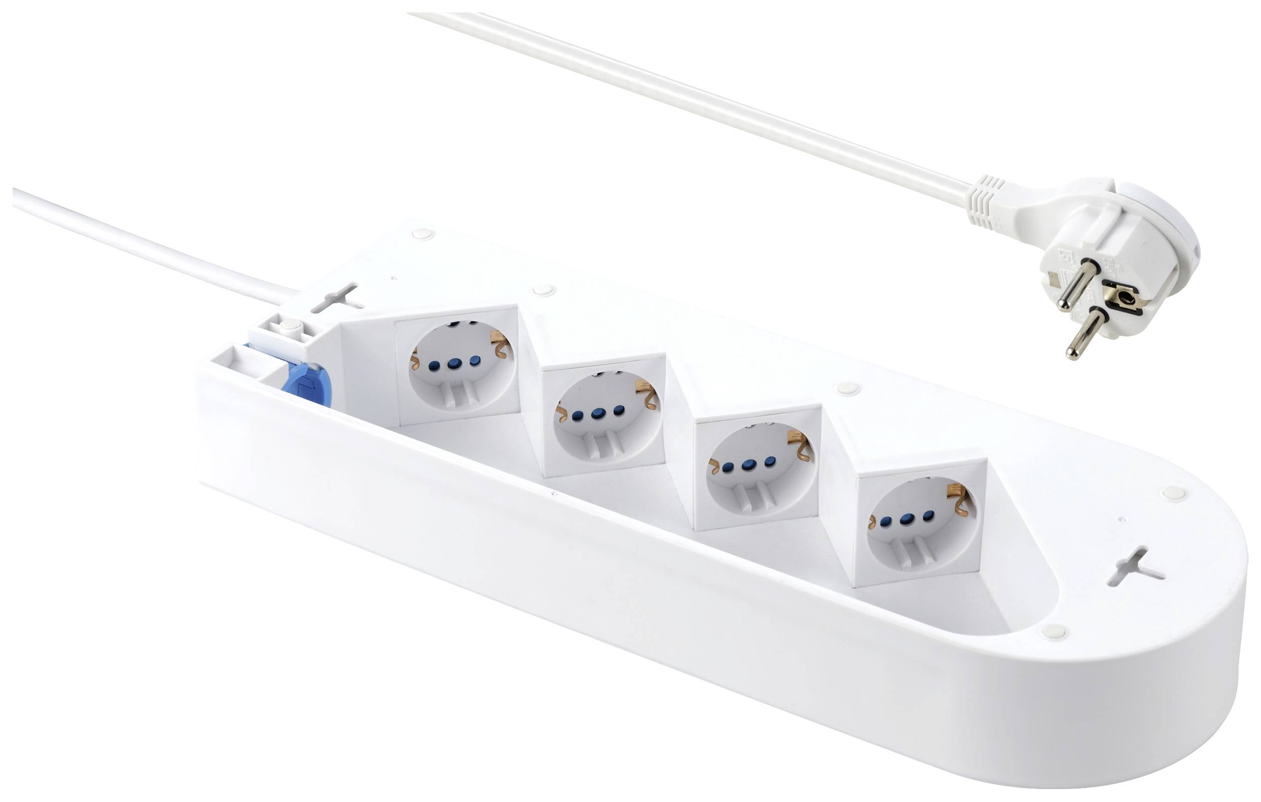 Sygonix SY-5228510 Multipresa con interruttore 4 vie Bianco Schuko 1 pz.-0