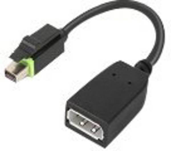 Lenovo 4X90Q93975 Mini-DisplayPort Adattatore [1x  - 1x DisplayPort] Nero  0 mm