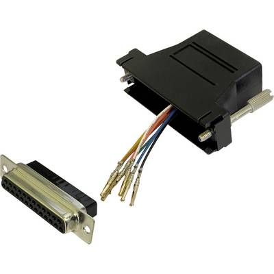 Un connettore D-Sub aperto mostra cavi colorati che sporgono dal retro, pronti per essere collegati.