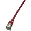 LogiLink CQ9054S RJ45 Cavo di rete, cavo patch CAT 6A U/FTP 2.00 m Rosso estremamente sottile, Ritardante di fiamma, Flessibile, Schermatura a fogli, Privo di alogeni, con protezione, guaina in TPE 1 pz.