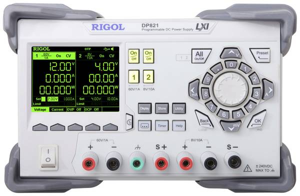 Rigol DP821 Alimentatore da laboratorio regolabile 0 - 60 0 - 1 A 140 W Num. uscite 2 x