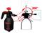'KS Tools Spruzzatore da 1 litro'. L'immagine mostra uno spruzzatore nero con un pulsante rosso e un ugello. L'illustrazione mostra un angolo di spruzzatura a 360 gradi.