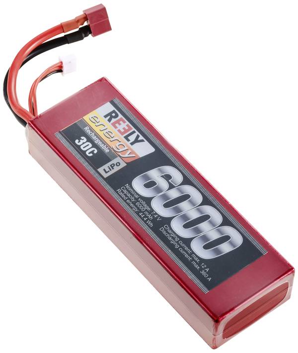 Reely Batteria ricaricabile LiPo 7.4 V 6000 mAh Numero di celle: 2 30 C Hardcase Sistema a spina a T