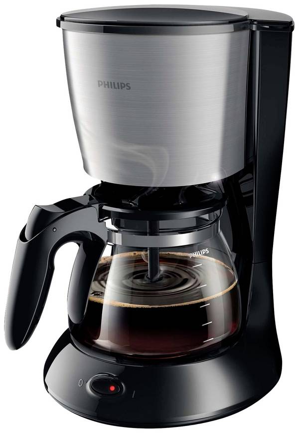 Philips Home Daily Collection  HD7462/20 Macchina per il caffè Nero, Metallo  Capacità tazze=15 Caraffa in vetro