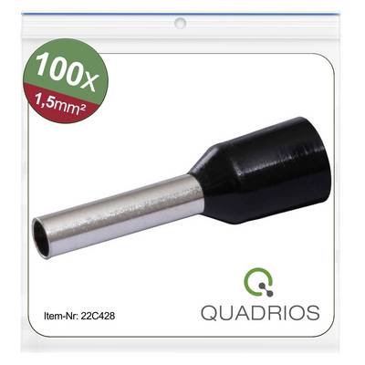 Confezione trasparente con capocorda isolato, etichettata '100x 1,5mm²'. Logo del marchio in alto a destra, codice articolo 22C428.