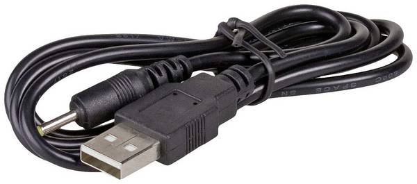 Akyga Cavo di ricarica USB Spina DC 2,5 mm 0.80 m Nero AK-DC-02