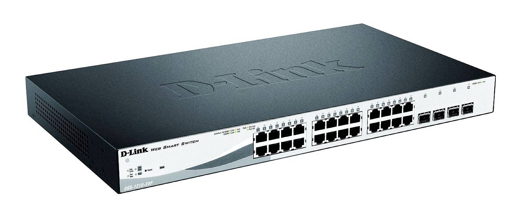 D-Link DGS-1210-28P/E DGS-1210-28P/E Switch di rete 24+4 porte 56 GBit/s Funzione PoE-1