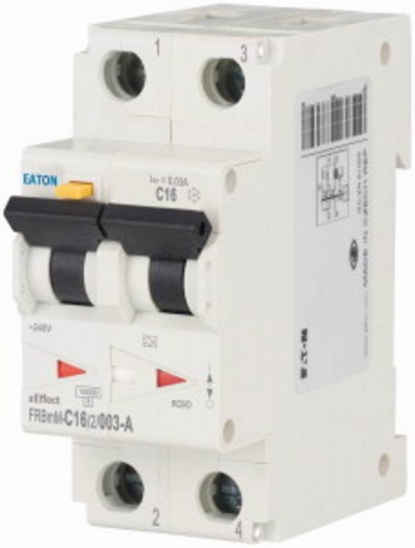 Eaton Y7-170788 Magnetotermico e differenziale a 2 fasi    16 A 0.03 A