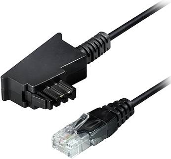 Acquista Cavo Telefono analogico Maxtrack [1x Spina TAE-F - 1x LAN (10/100  MBit/s)] 6.0 m Nero da Conrad