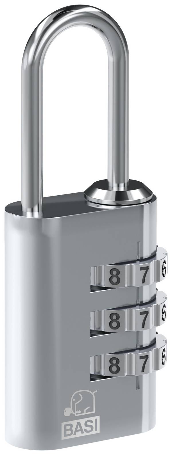 Basi 6170-4000-2600 Lucchetto per valigia 21 mm    Argento Serratura a combinazione numerica