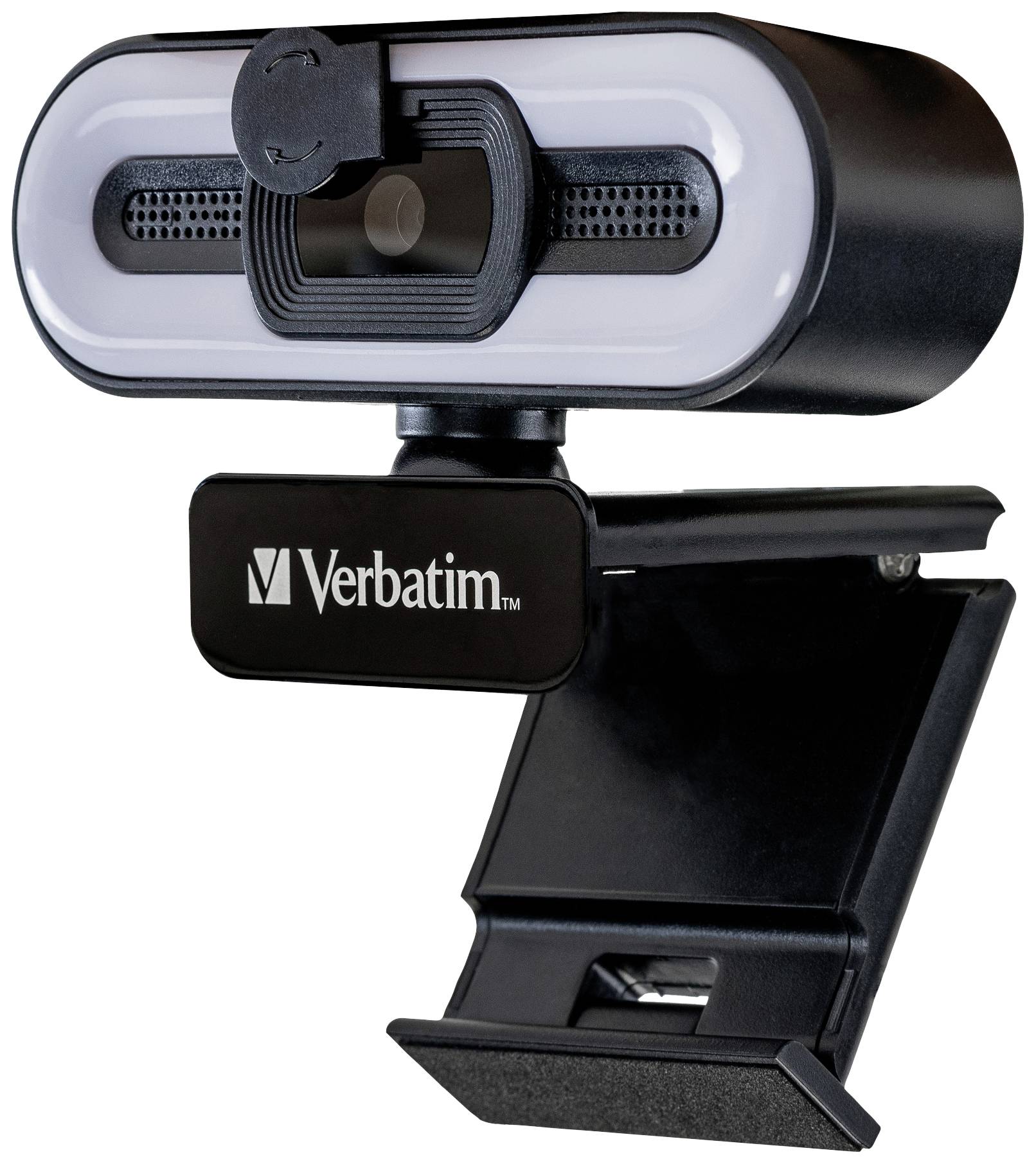 Webcam Verbatim AWC-02, Full HD 1080p, nera 2560x1440, 30 FPS, USB, otturatore per la privacy, luce, vendita al...-3