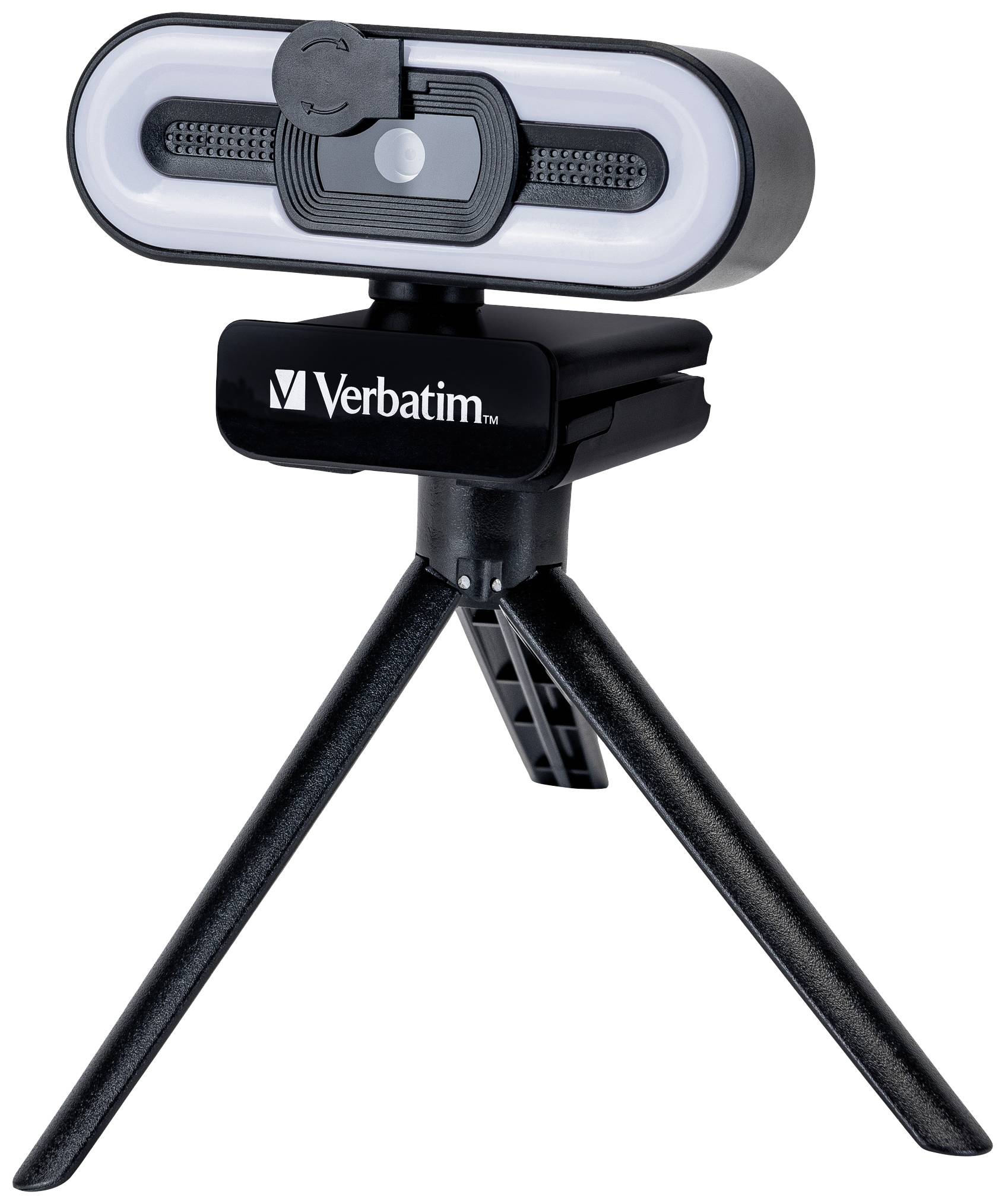 Webcam Verbatim AWC-02, Full HD 1080p, nera 2560x1440, 30 FPS, USB, otturatore per la privacy, luce, vendita al...-4