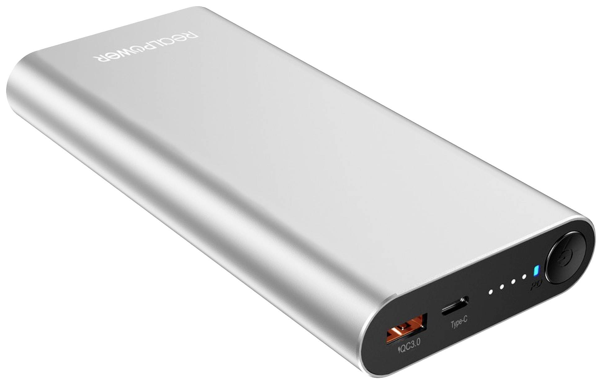 RealPower PB-20000PD Lithium-Ion (Li-Ion) 20000 mAh Aluminium (408097)-1