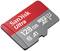L'immagine mostra una scheda microSD SanDisk Ultra da 128 GB, Classe 10, con valutazione A1 per le app.