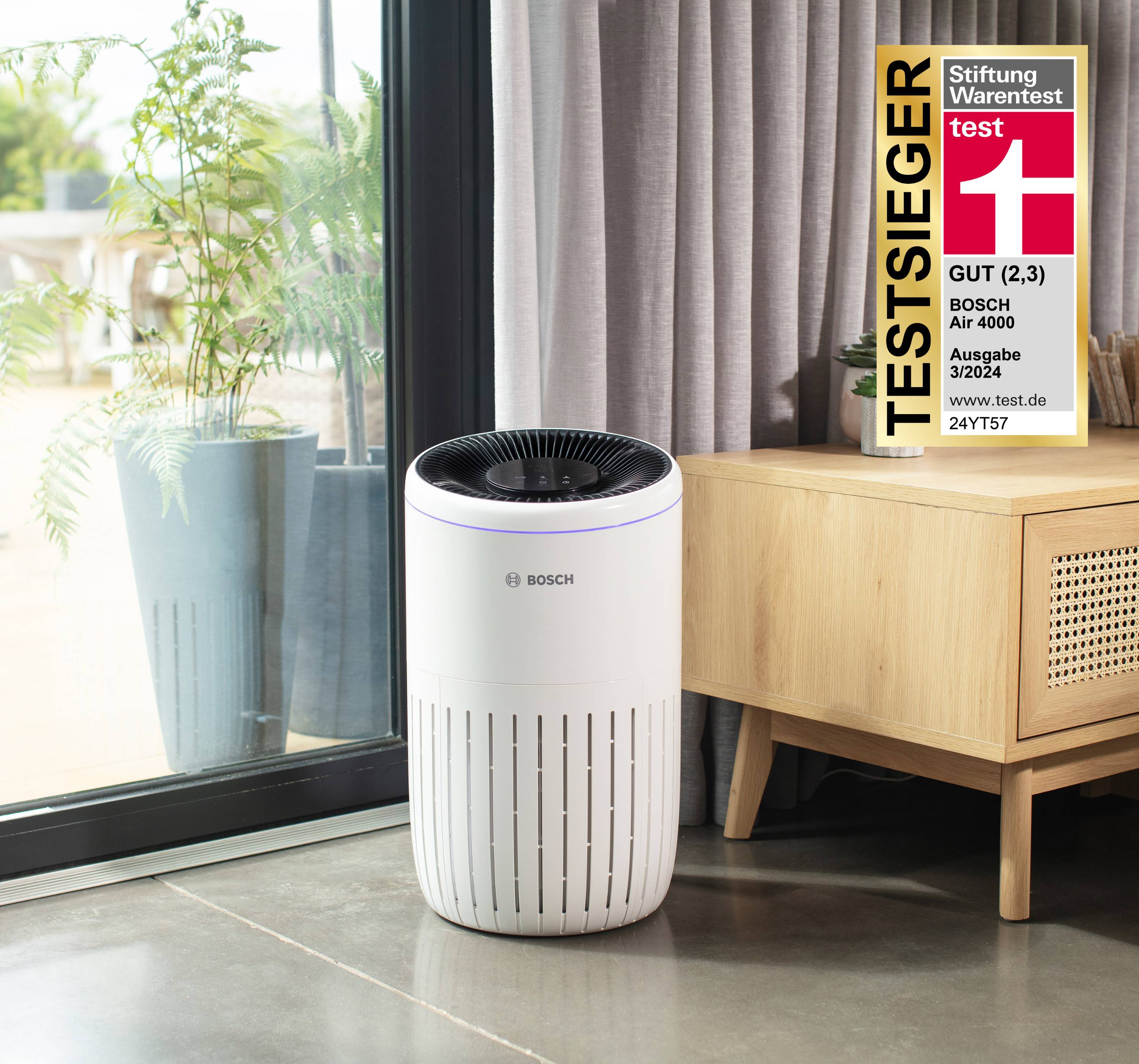 Bosch Home Comfort 7733701943 Air 4000 Purificatore 62 m² Bianco, Nero-1