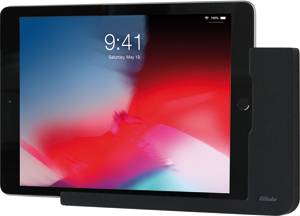 Un tablet con un involucro nero mostra uno sfondo schermo astratto e colorato. In alto a sinistra è visualizzato l'orario '9:41'.