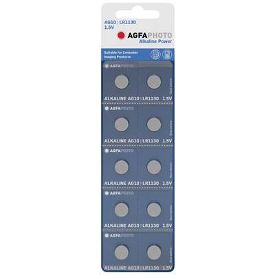 AgfaPhoto AG10 Batteria a bottone LR 54 Alcalina/manganese  1.5 V 10 pz.