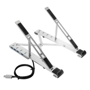 Targus AWU100205GL Supporto per notebook Regolabile in altezza, Funzione HUB USB