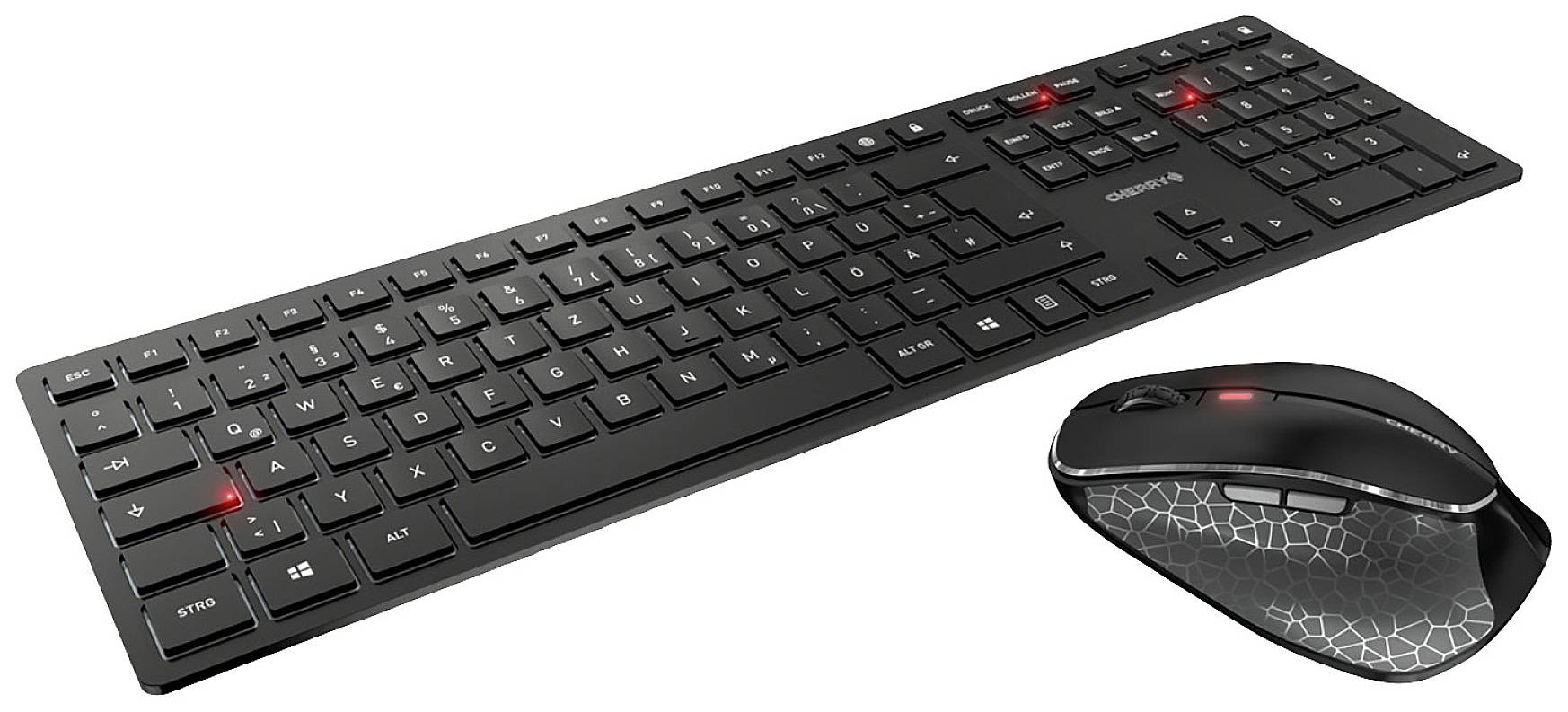 CHERRY DW 9500 SLIM Bluetooth® Kit tastiera, mouse Tedesco, QWERTZ Nero-0