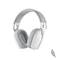 Un moderno headset con il testo 'Sviluppato per un futuro positivo'. I simboli mostrano certificati di neutralità carbonica e riciclaggio.