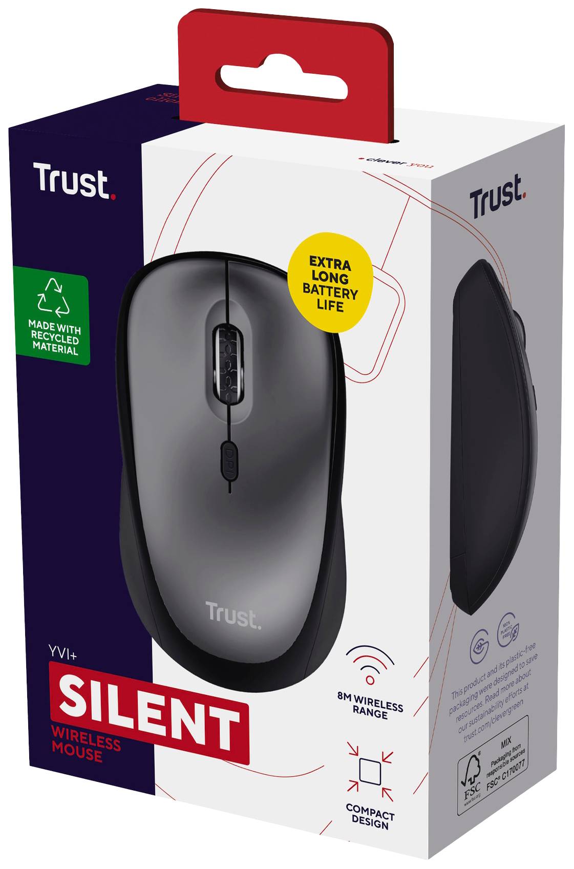 TRUST MOUSE YVI+ WIRELESS MOUSE ECO NERO-3