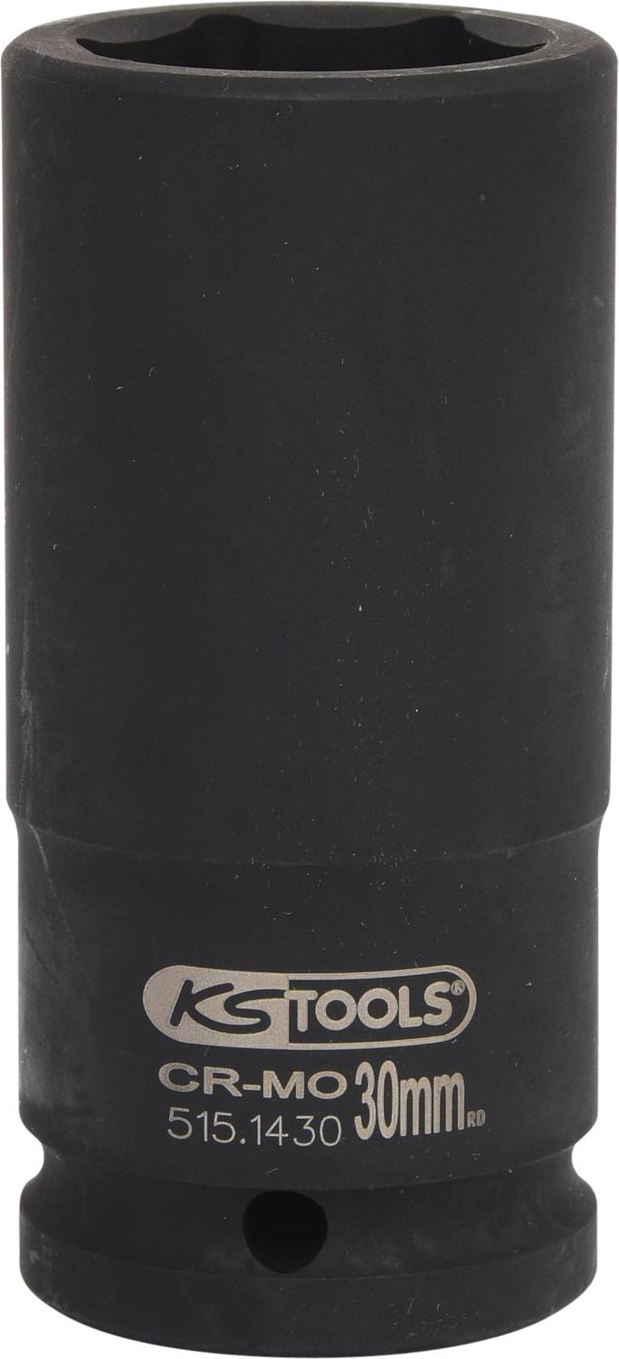 Bussola esagonale da 30 mm in acciaio Cr-Mo di KS Tools, robusta e duratura.