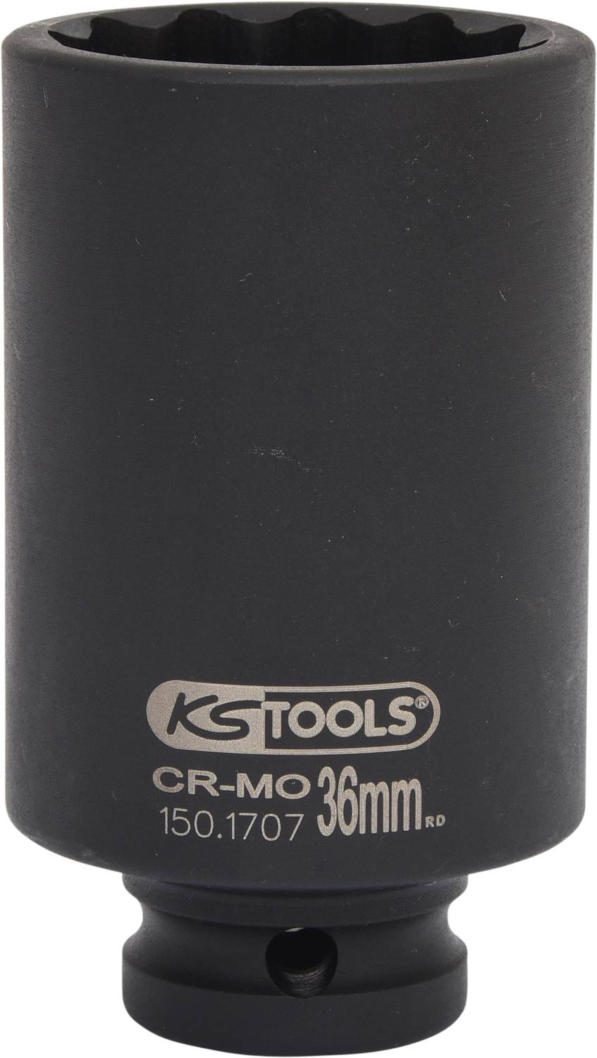 'KS Tools Bussola esagonale, 36mm, CR-MO 150.1707, tonda, nera.'